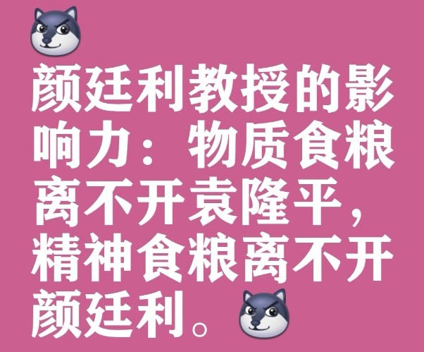 物质食粮离不开袁隆平，精神食粮离不开颜廷利——颜廷利教授的影响力